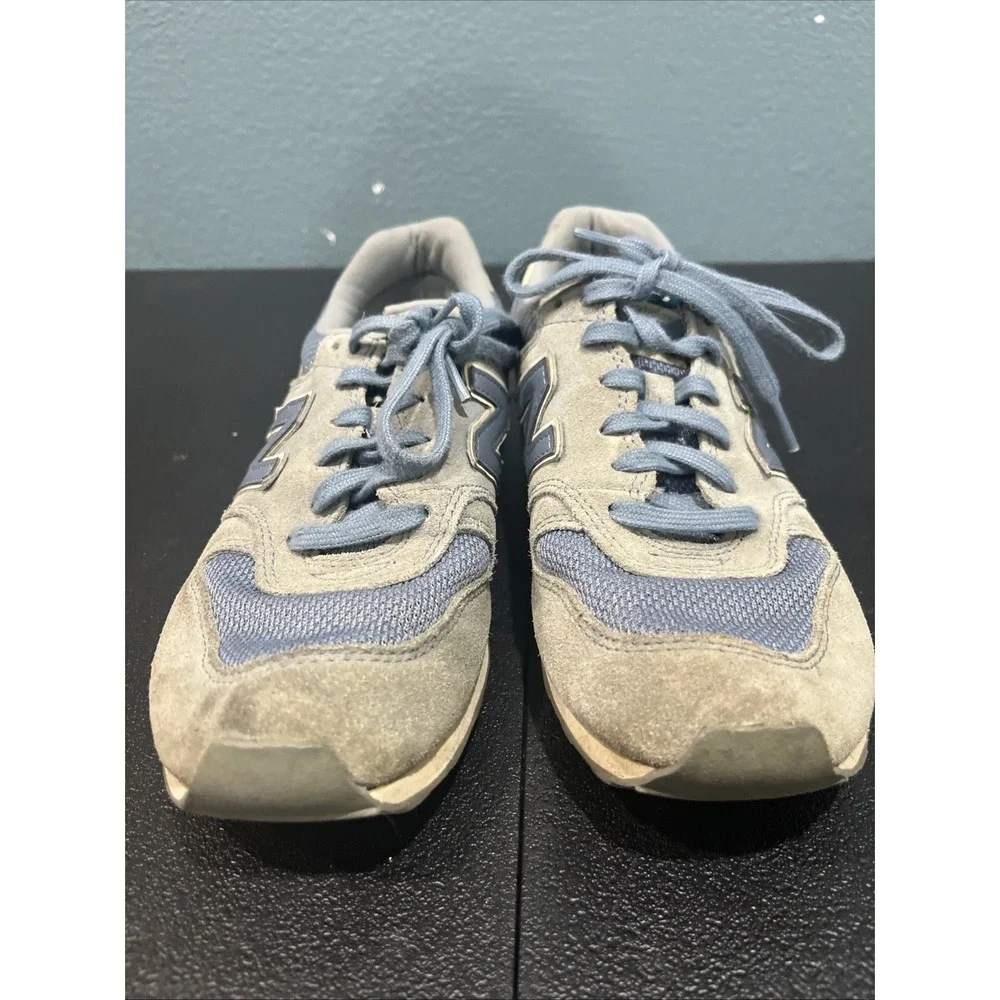 New Balance 696 Womens 7.5 Gray Blue Suede Mesh Sneakers Retro Dad Shoe Gorpcore